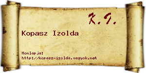Kopasz Izolda névjegykártya